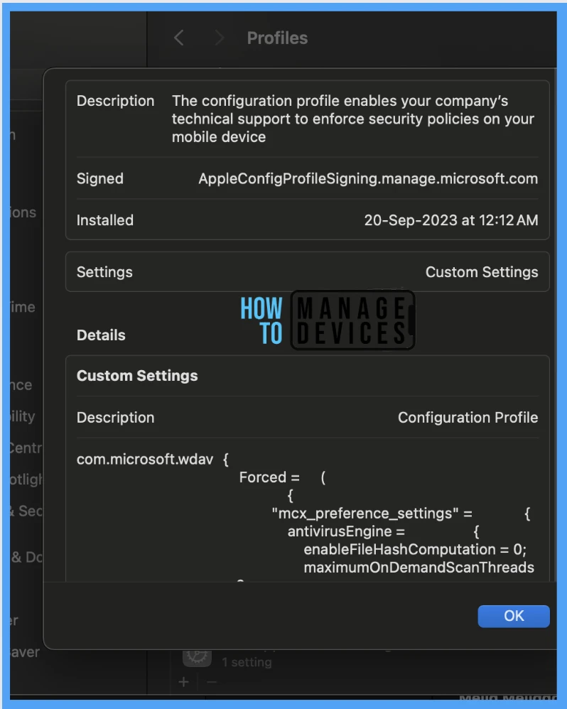New macOS AntiVirus Policies Using Intune release 2308 or later Fig. 15